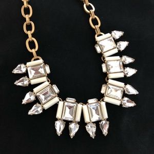 J Crew Clear Crystal Statement Necklace Wedding